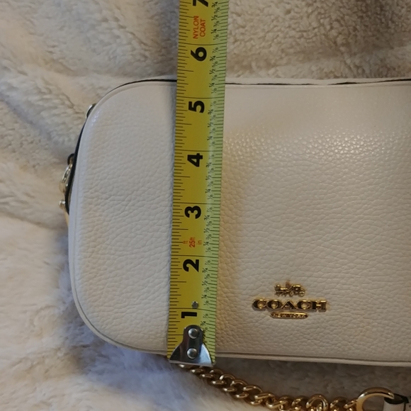 Coach Isla Leather Crossbody Handbag Purse, Chalk - Picture 9 of 11